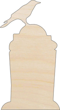 Raven & Tombstone Wood Craft Shape – Laser Cut Baltic Birch Unfinished DIY Art Supplies FAL104 - The Wood Shape Store
