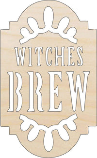 Witches Brew Wood Craft Shape - Laser Cut Baltic Birch Unfinished DIY Wood Art Supplies FAL10 - The Wood Shape Store