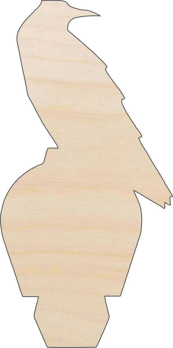Raven & Skull Wood Craft Shape - Laser Cut Baltic Birch Unfinished DIY Wood Art Supplies FAL112 - The Wood Shape Store
