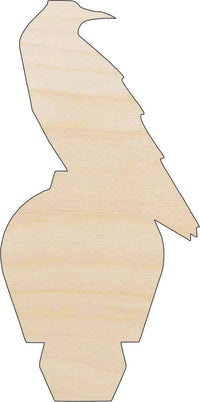 Raven & Skull Wood Craft Shape - Laser Cut Baltic Birch Unfinished DIY Wood Art Supplies FAL112 - The Wood Shape Store