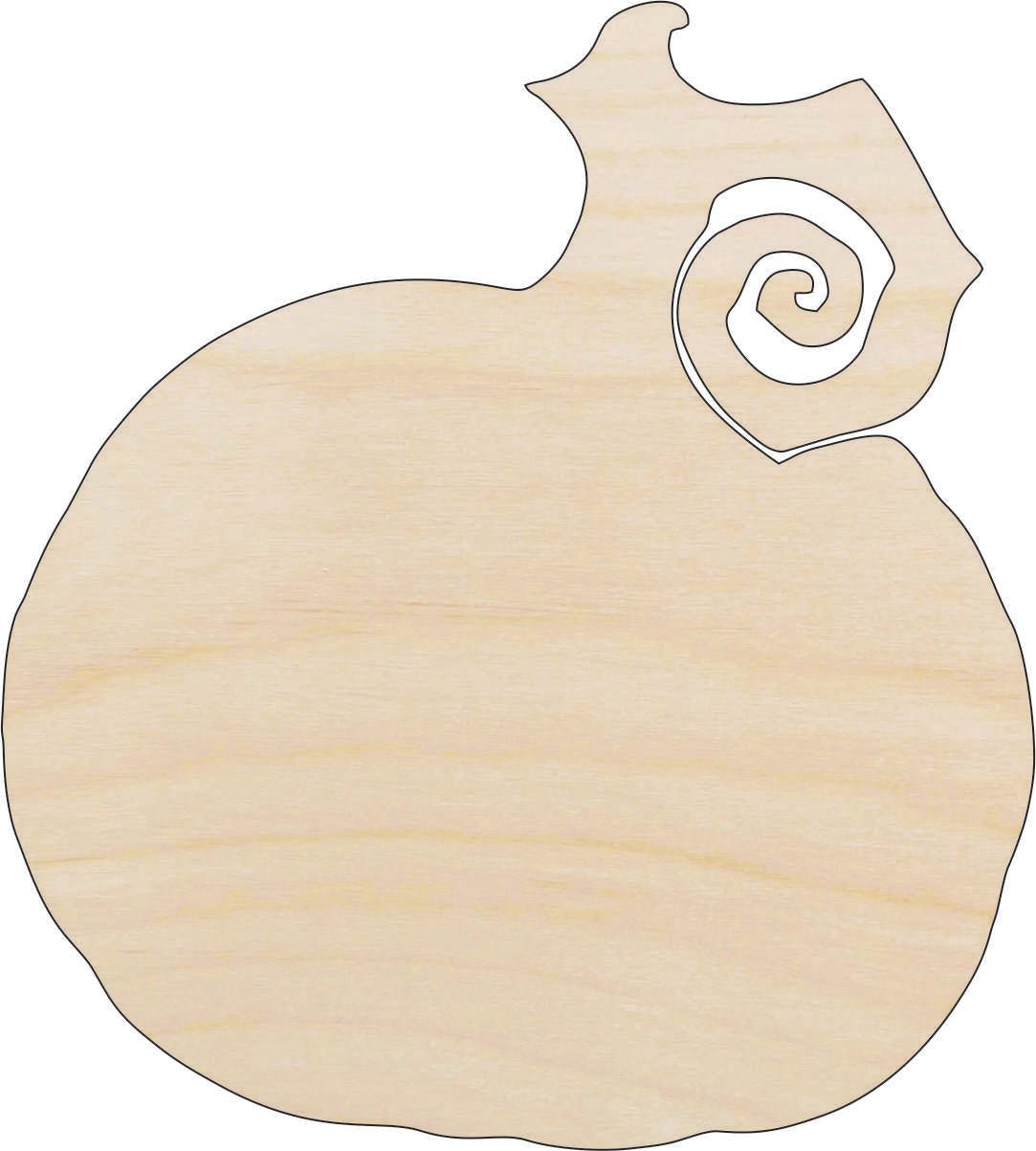 Pumpkin Wood Craft Shape - Laser Cut Baltic Birch Unfinished DIY Wood Art Supplies FAL122 - The Wood Shape Store