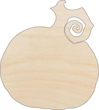 Pumpkin Wood Craft Shape - Laser Cut Baltic Birch Unfinished DIY Wood Art Supplies FAL122 - The Wood Shape Store