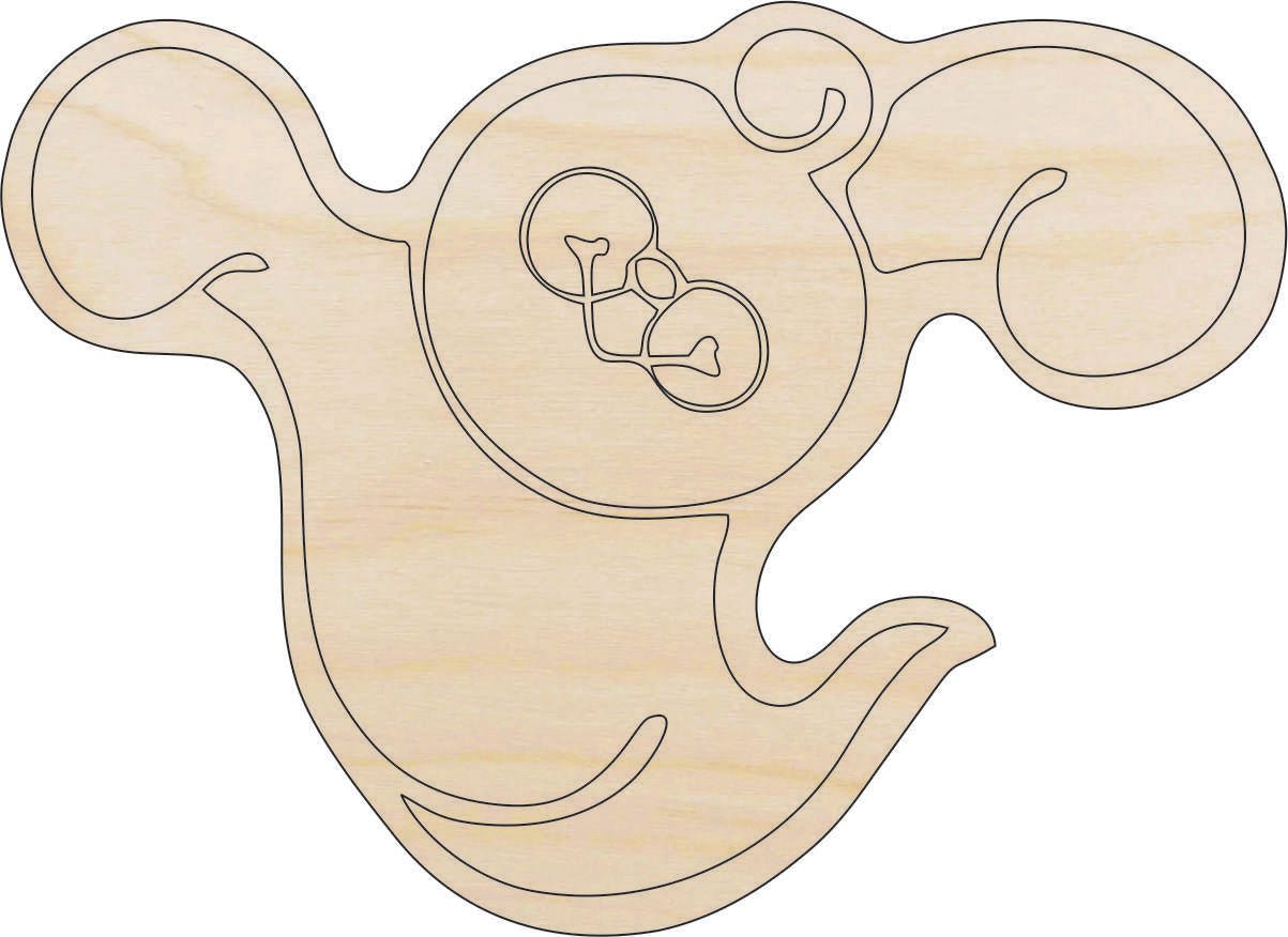 Ghost Wood Craft Shape - Laser Cut Baltic Birch Unfinished DIY Wood Art Supplies FAL124 - The Wood Shape Store