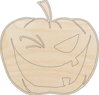 Pumpkin Wood Craft Shape – Laser Cut Baltic Birch Unfinished DIY Wood Art Supplies FAL128 - The Wood Shape Store