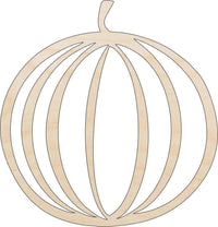 Pumpkin Wood Craft Shape - Laser Cut Baltic Birch Unfinished DIY Wood Art Supplies FAL129 - The Wood Shape Store