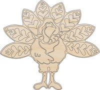 Turkey Wood Craft Shape - Laser Cut Baltic Birch Unfinished DIY Wood Art Supplies FAL130 - The Wood Shape Store