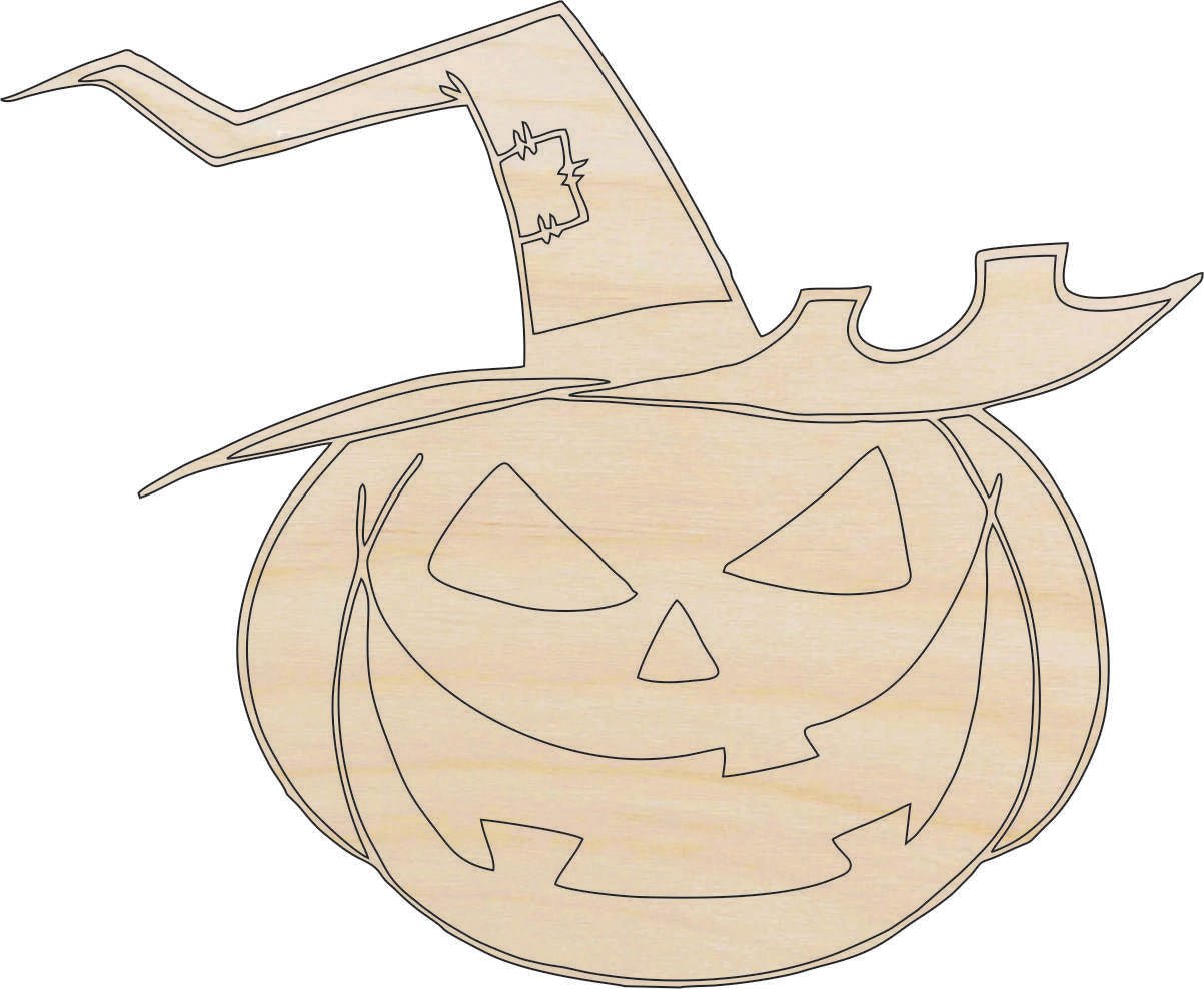 Pumpkin Wood Craft Shape – Laser Cut Baltic Birch Unfinished DIY Wood Art Supplies FAL131 - The Wood Shape Store