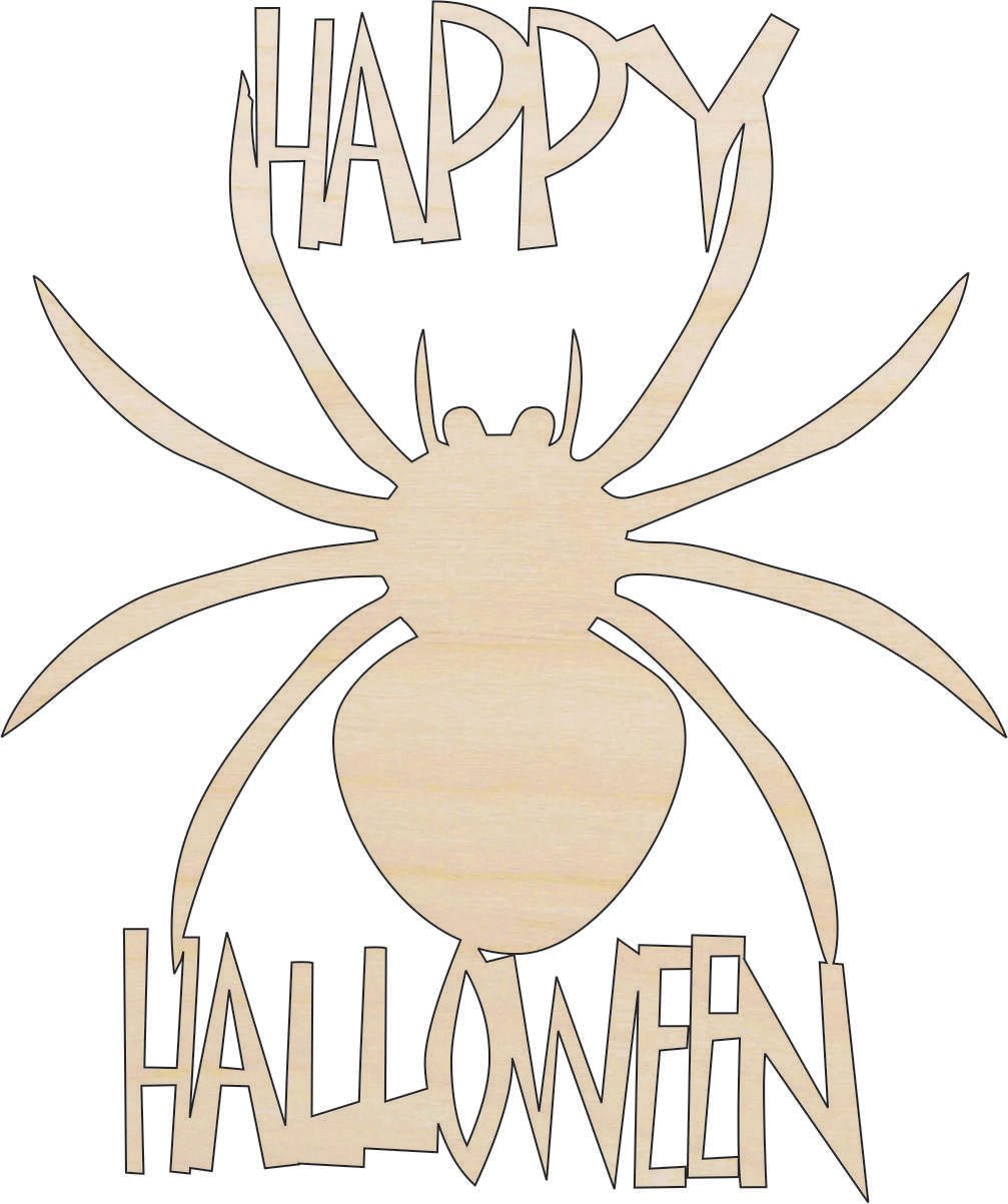 Spider Wood Craft Shape - Laser Cut Baltic Birch Unfinished DIY Wood Art Supplies FAL135 - The Wood Shape Store