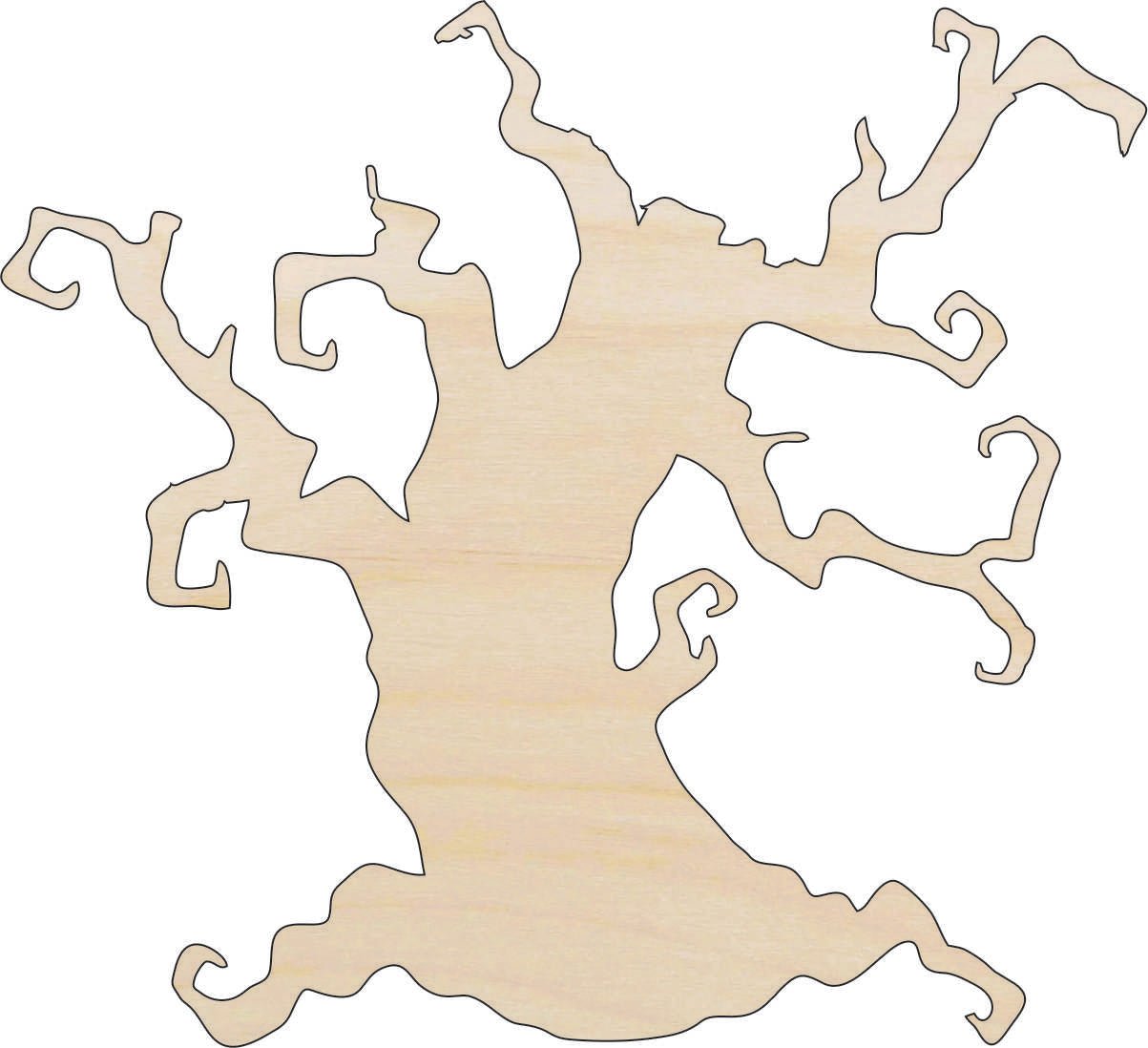 Tree Wood Craft Shape - Laser Cut Baltic Birch Unfinished DIY Wood Art Supplies FAL13 - The Wood Shape Store
