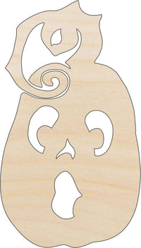 Pumpkin Wood Craft Shape – Laser Cut Baltic Birch Unfinished DIY Wood Art Supplies FAL140 - The Wood Shape Store
