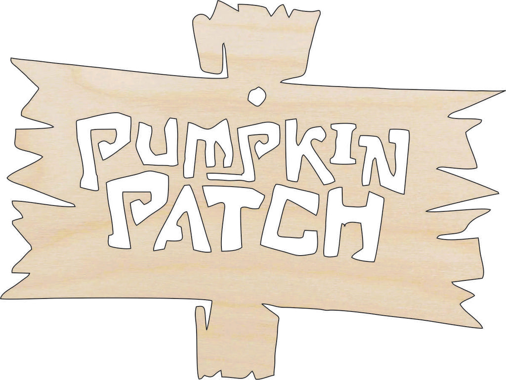 Sign Pumpkin Patch - Laser Cut Out Unfinished Wood Craft Shape FAL144