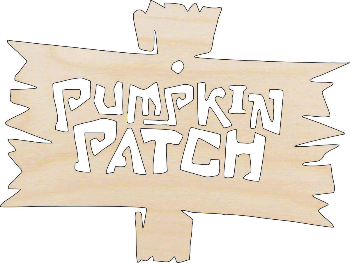Sign Pumpkin Patch - Laser Cut Out Unfinished Wood Craft Shape FAL144 Sign Pumpkin Patch - Laser Cut Out Unfinished Wood Craft Shape FAL144