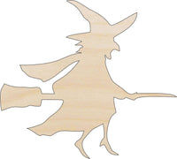 Flying Witch Wood Craft Shape - Laser Cut Baltic Birch Unfinished DIY Wood Art Supplies FAL148 - The Wood Shape Store