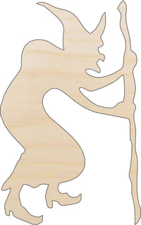 Witch Wood Craft Shape - Laser Cut Baltic Birch Unfinished DIY Wood Art Supplies FAL149 - The Wood Shape Store