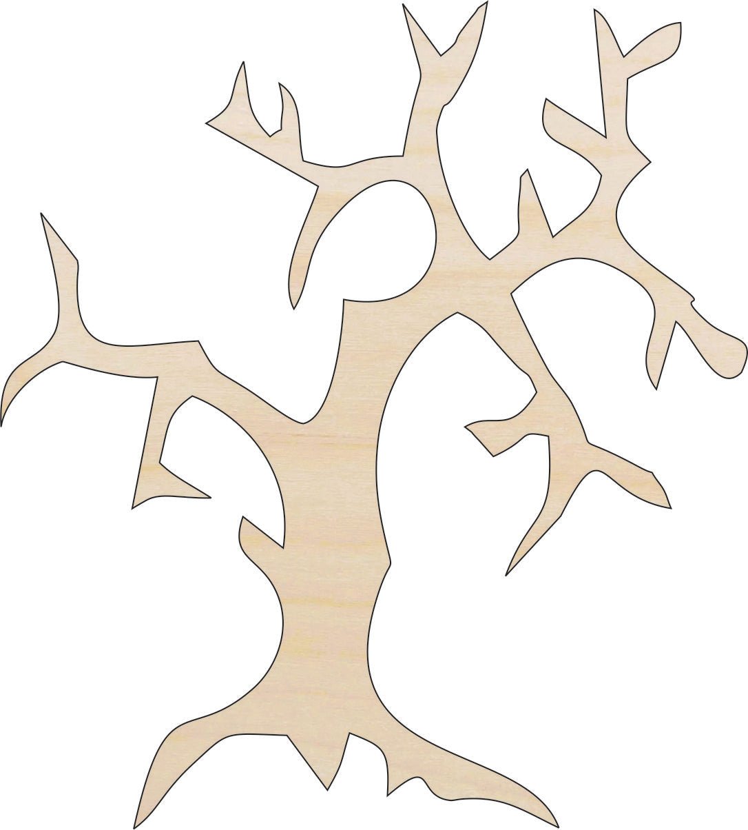 Tree Wood Craft Shape - Laser Cut Baltic Birch Unfinished DIY Wood Art Supplies FAL150 - The Wood Shape Store