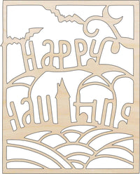 Halloween Wood Craft Shape - Laser Cut Baltic Birch Unfinished DIY Wood Art Supplies FAL153 - The Wood Shape Store