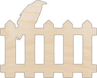 Raven & Fence Wood Craft Shape - Laser Cut Baltic Birch Unfinished DIY Wood Art Supplies FAL157 - The Wood Shape Store