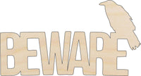 Beware Wood Craft Shape – Laser Cut Baltic Birch Unfinished DIY Art Supplies FAL159 - The Wood Shape Store