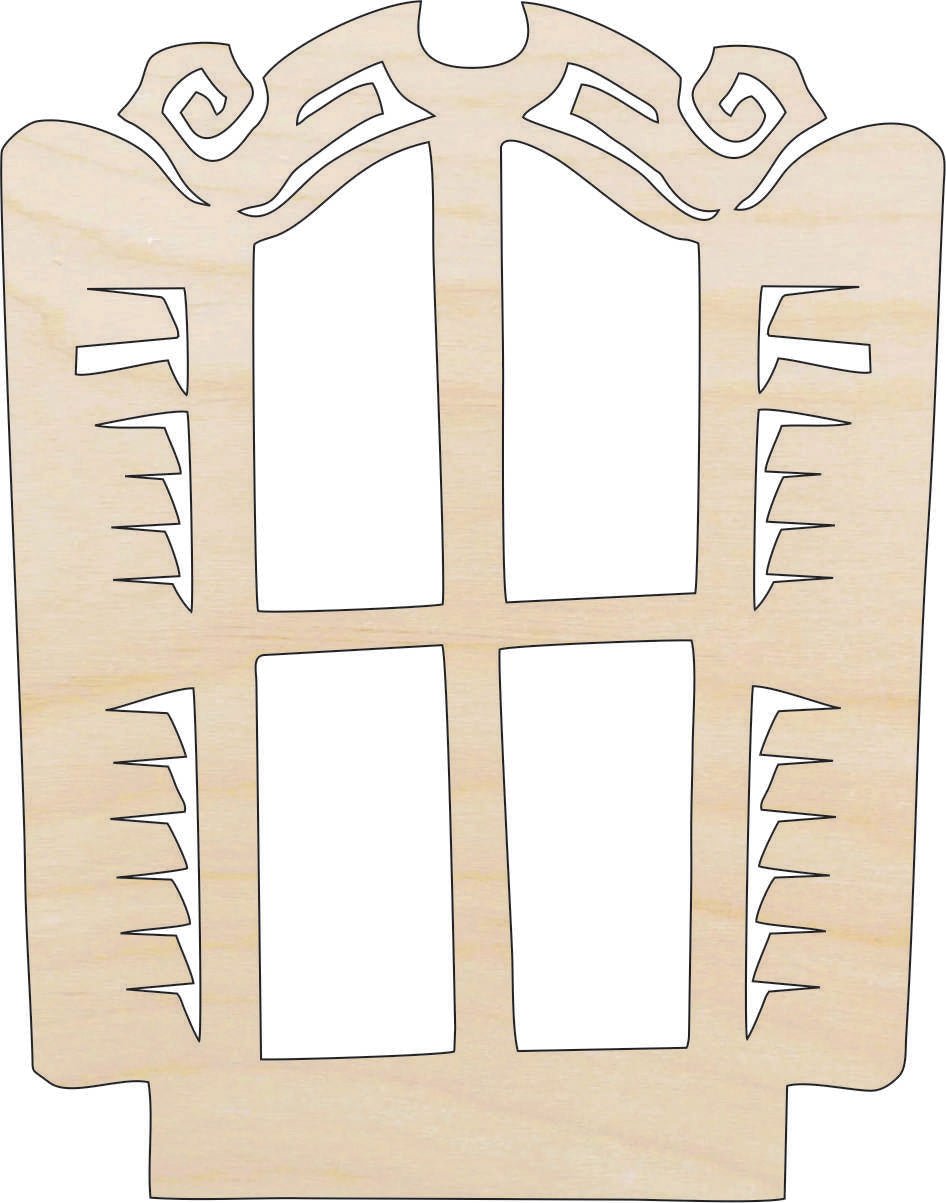 Window Wood Craft Shape – Laser Cut Baltic Birch Unfinished DIY Art Supplies FAL15 - The Wood Shape Store