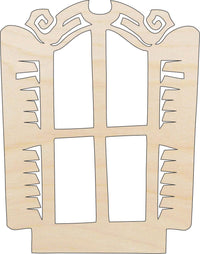 Window Wood Craft Shape – Laser Cut Baltic Birch Unfinished DIY Art Supplies FAL15 - The Wood Shape Store