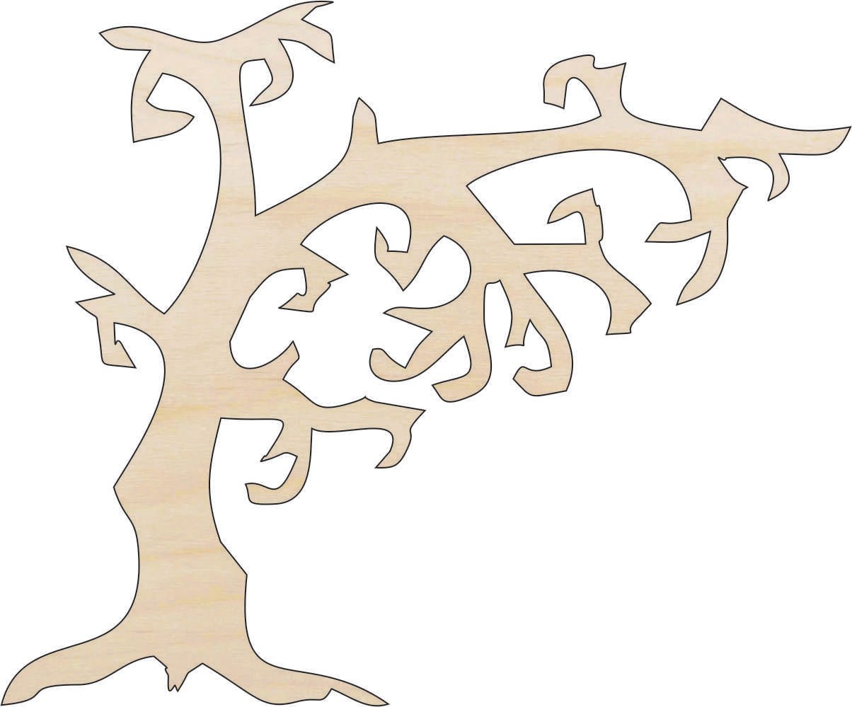 Tree Wood Craft Shape - Laser Cut Baltic Birch Unfinished DIY Wood Art Supplies FAL163 - The Wood Shape Store