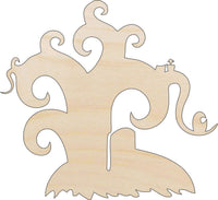 Spooky Tree Wood Craft Shape - Laser Cut Baltic Birch Unfinished DIY Wood Art Supplies FAL171 - The Wood Shape Store