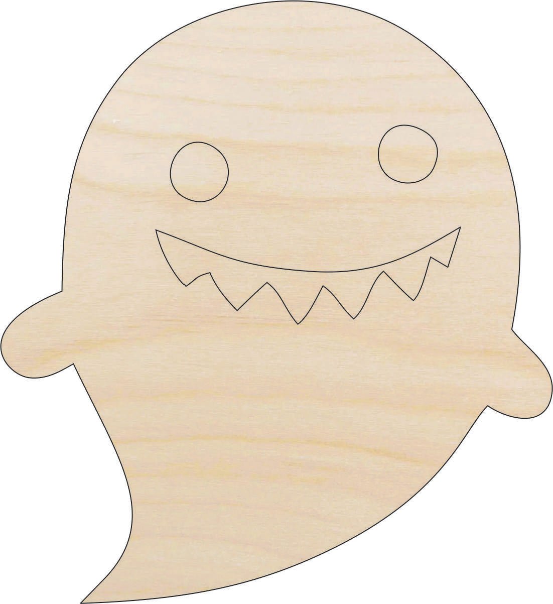 Ghost Wood Craft Shape - Laser Cut Baltic Birch Unfinished DIY Wood Art Supplies FAL172 - The Wood Shape Store
