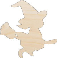 Witch Wood Craft Shape - Laser Cut Baltic Birch Unfinished DIY Wood Art Supplies FAL173 - The Wood Shape Store
