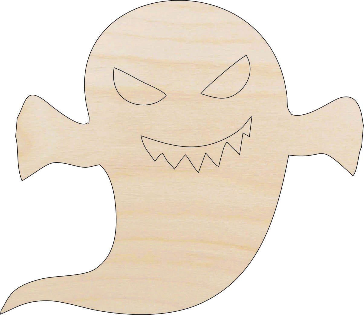 Ghost Wood Craft Shape - Laser Cut Baltic Birch Unfinished DIY Wood Art Supplies FAL175 - The Wood Shape Store