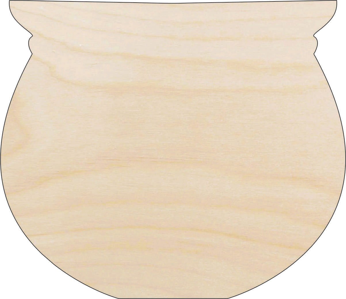 Cauldron Wood Craft Shape - Laser Cut Baltic Birch Unfinished DIY Wood Art Supplies FAL176 - The Wood Shape Store