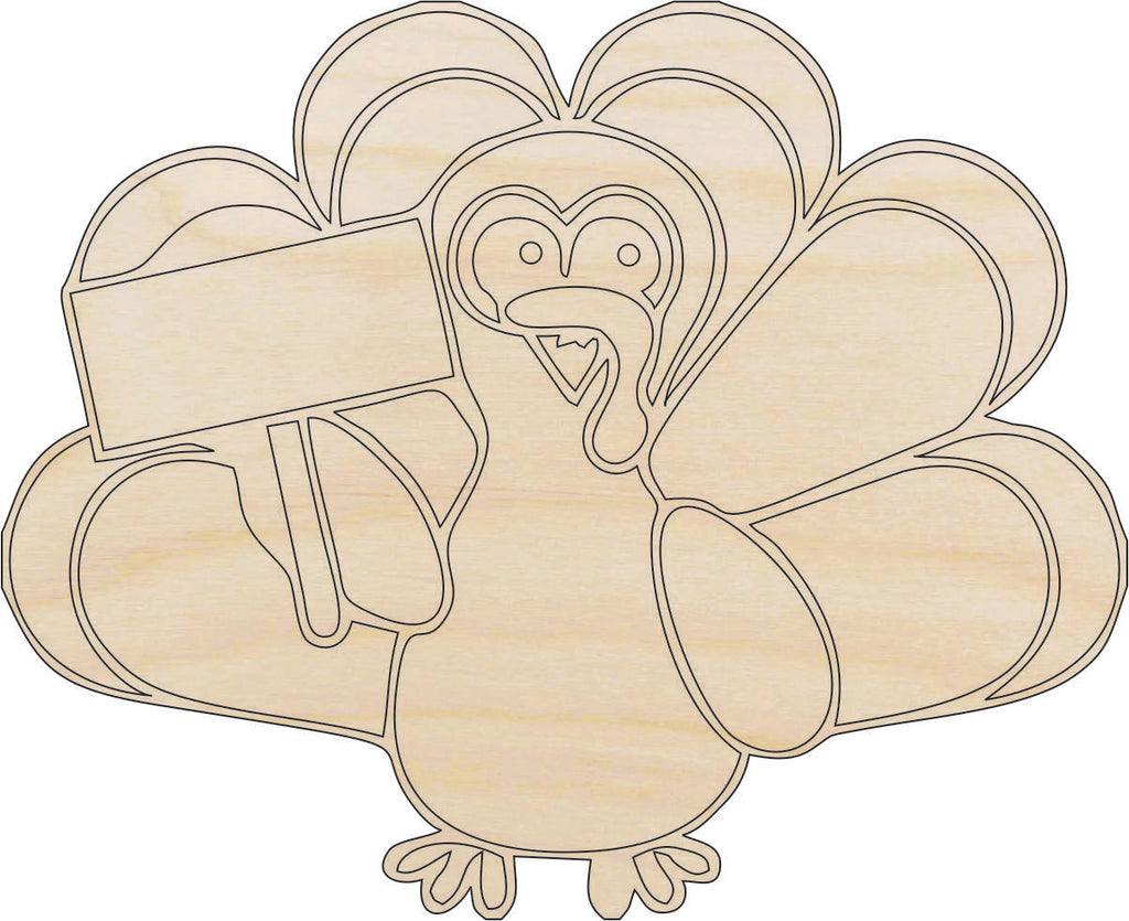 Bird Turkey - Laser Cut Out Unfinished Wood Craft Shape FAL181