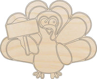 Turkey Wood Craft Shape - Laser Cut Baltic Birch Unfinished DIY Wood Art Supplies FAL181 - The Wood Shape Store