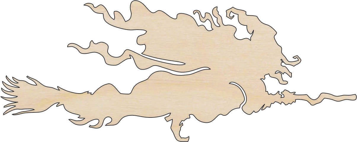 Witch Wood Craft Shape - Laser Cut Baltic Birch Unfinished DIY Wood Art Supplies FAL182 - The Wood Shape Store