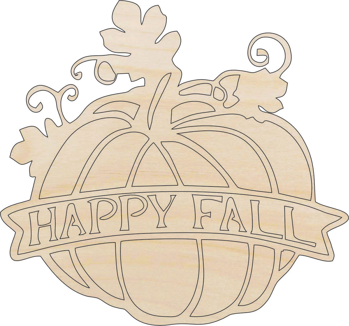 Sign Pumpkin - Laser Cut Out Unfinished Wood Craft Shape FAL185 Sign Pumpkin - Laser Cut Out Unfinished Wood Craft Shape FAL185