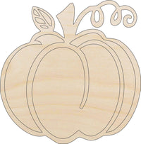 Pumpkin Wood Craft Shape - Laser Cut Baltic Birch Unfinished DIY Wood Art Supplies FAL186 - The Wood Shape Store