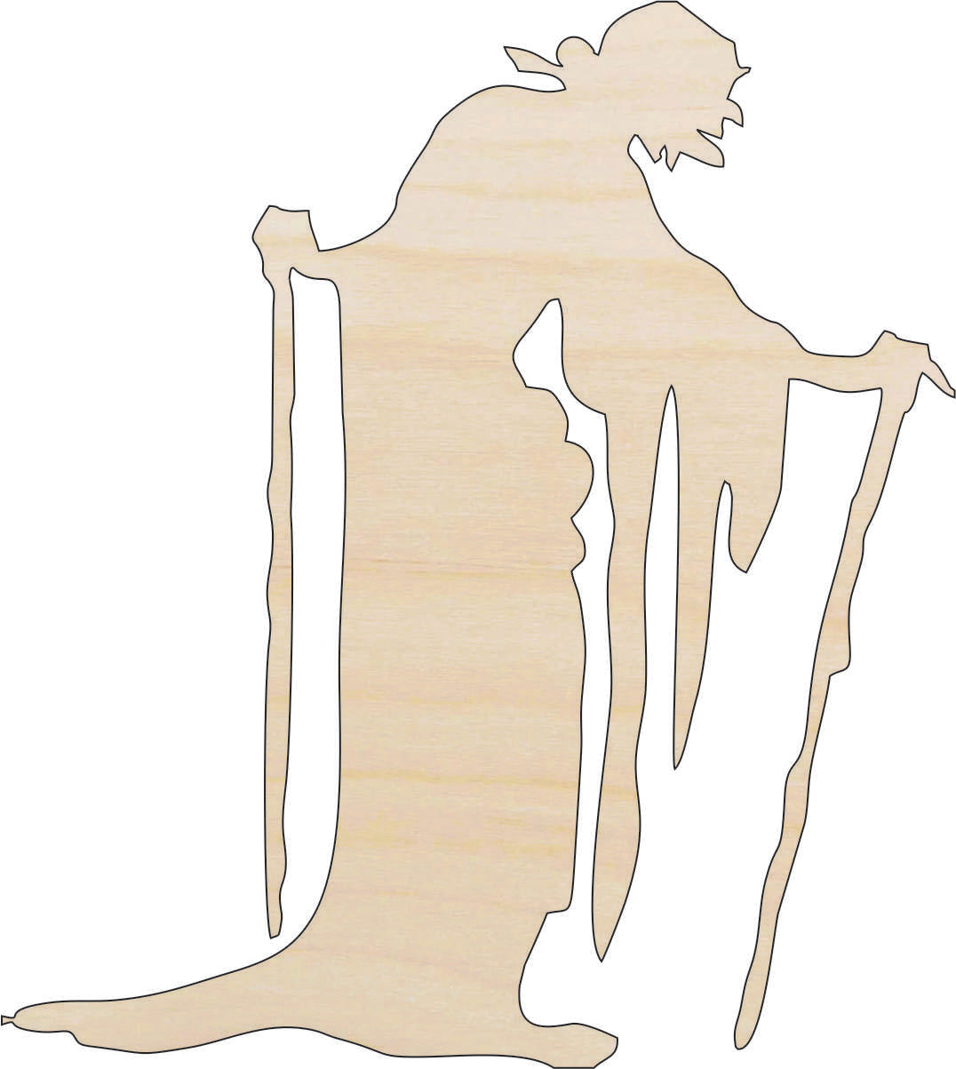 Witch - Laser Cut Out Unfinished Wood Craft Shape FAL189 Witch - Laser Cut Out Unfinished Wood Craft Shape FAL189