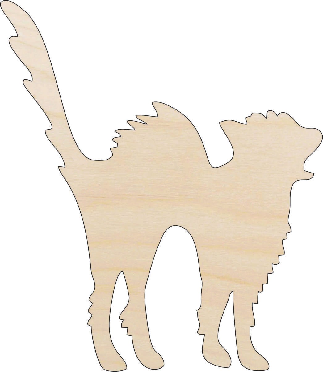 Cat Wood Craft Shape - Laser Cut Baltic Birch Unfinished DIY Wood Art Supplies FAL1 - The Wood Shape Store