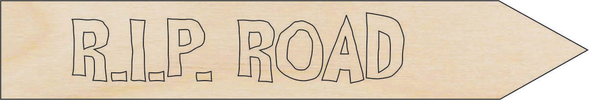 Sign Halloween - Laser Cut Out Unfinished Wood Craft Shape FAL200