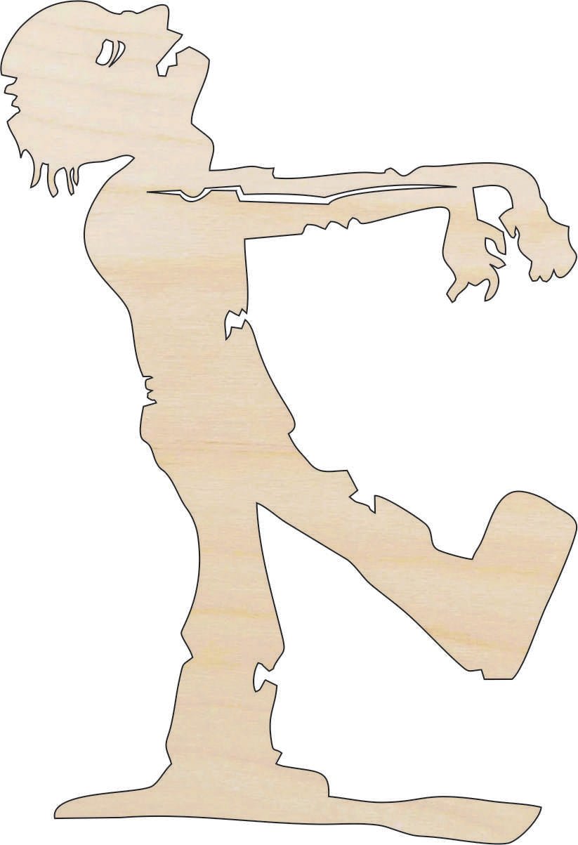 Zombie Wood Craft Shape - Laser Cut Baltic Birch Unfinished DIY Wood Art Supplies FAL205 - The Wood Shape Store