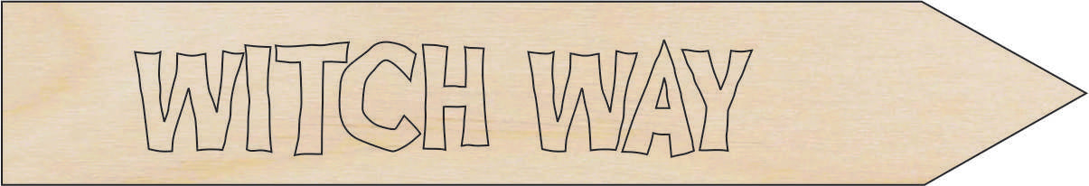 Sign Halloween - Laser Cut Out Unfinished Wood Craft Shape FAL207 Sign Halloween - Laser Cut Out Unfinished Wood Craft Shape FAL207