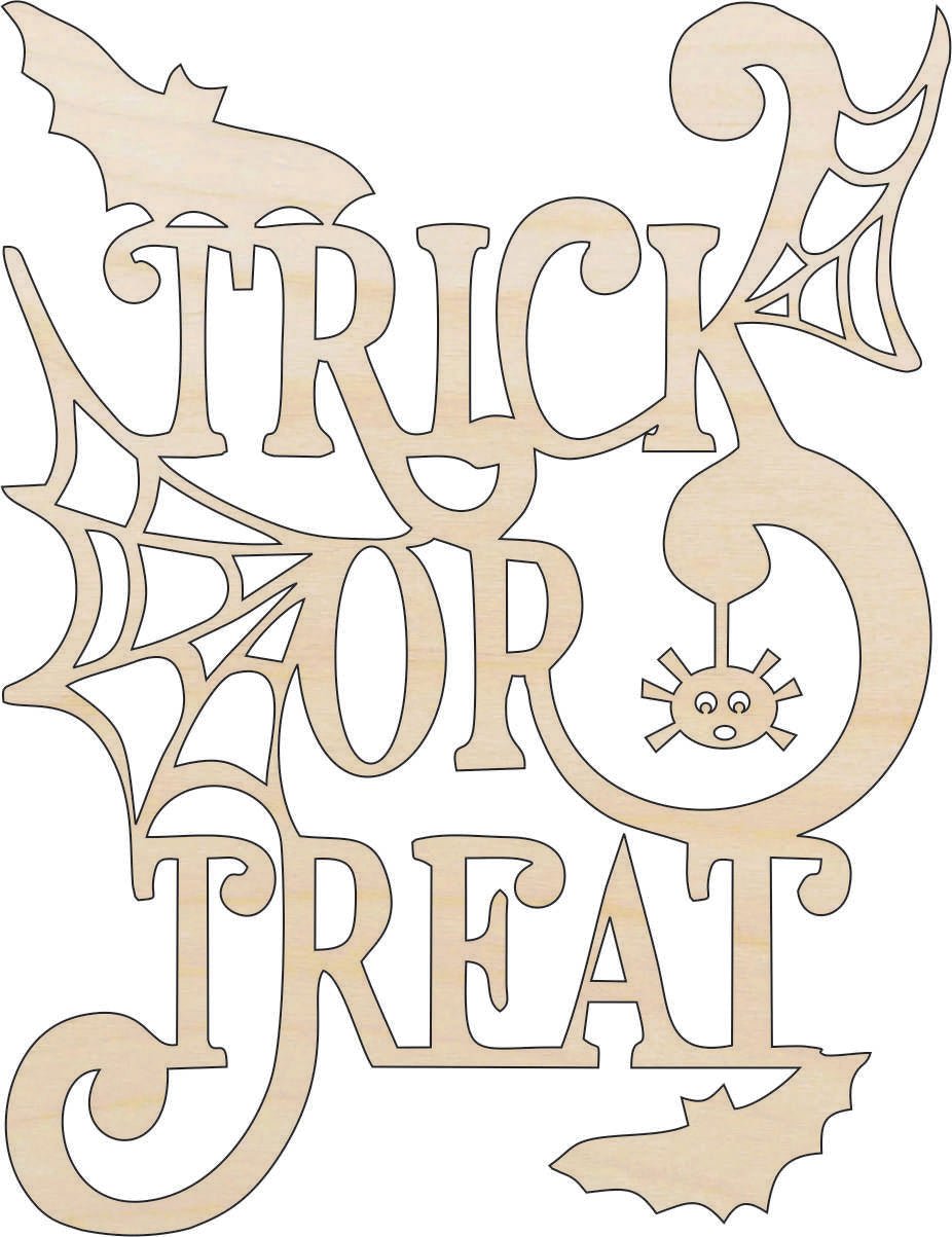 Halloween Wood Craft Shape - Laser Cut Baltic Birch Unfinished DIY Wood Art Supplies FAL208 - The Wood Shape Store