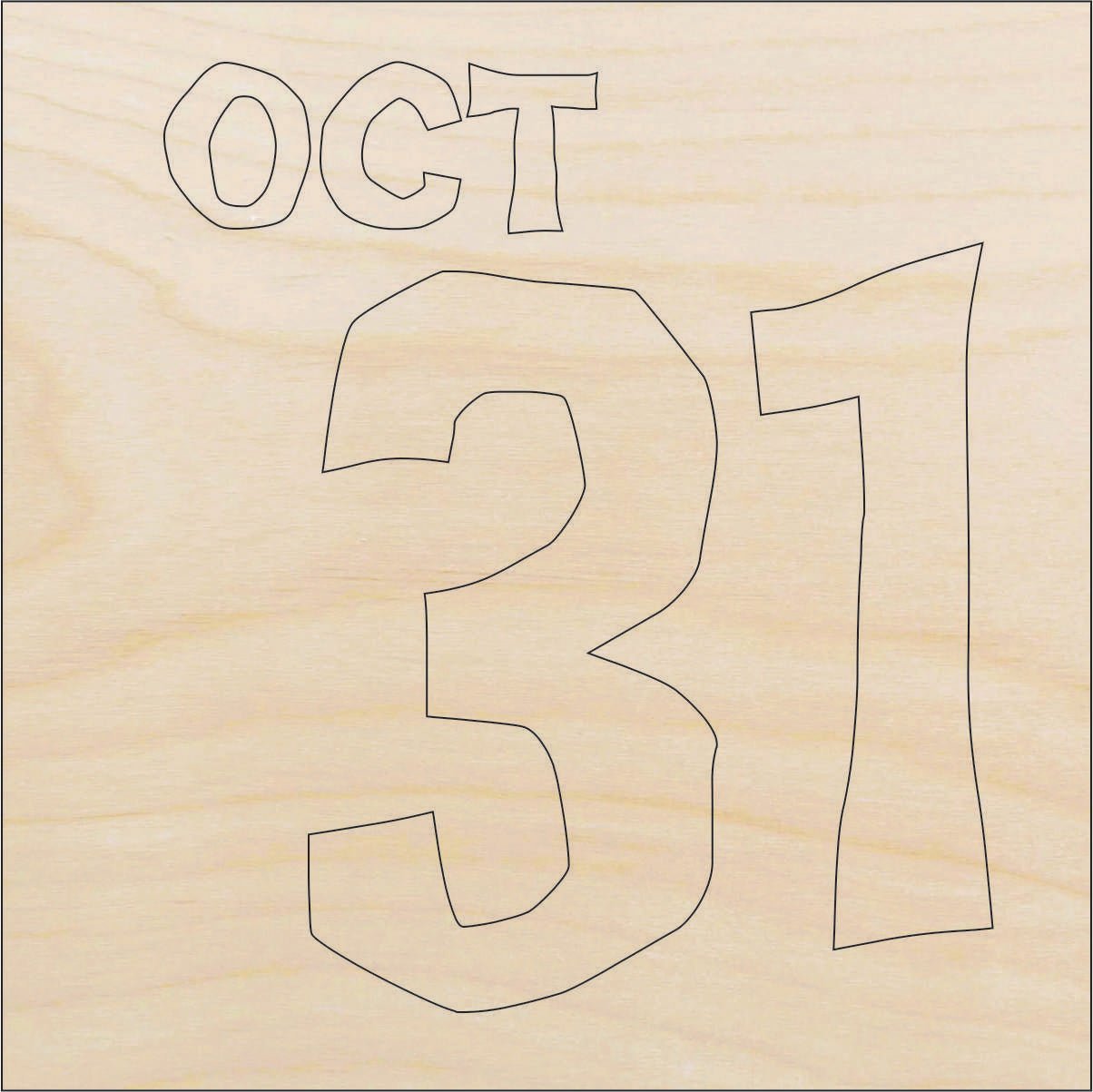 Halloween Wood Craft Shape - Laser Cut Baltic Birch Unfinished DIY Wood Art Supplies FAL209 - The Wood Shape Store