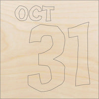 Halloween Wood Craft Shape - Laser Cut Baltic Birch Unfinished DIY Wood Art Supplies FAL209 - The Wood Shape Store