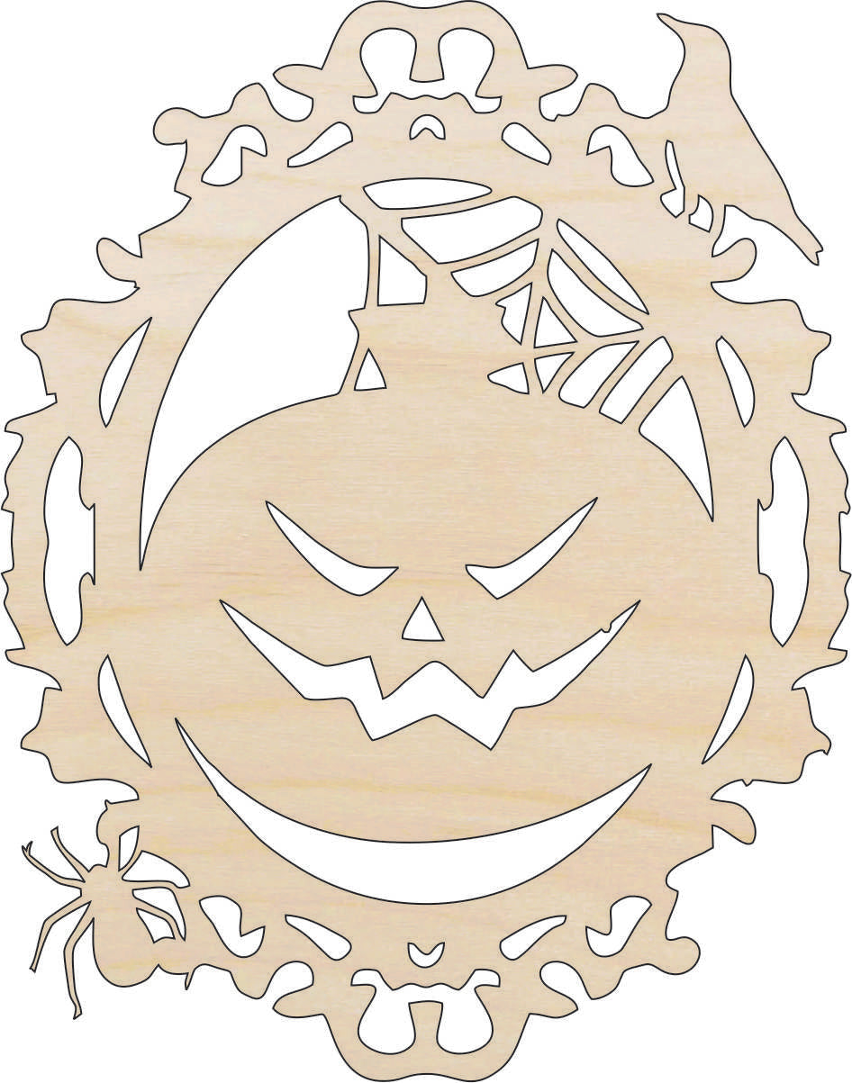 Design Pumpkin - Laser Cut Out Unfinished Wood Craft Shape FAL20