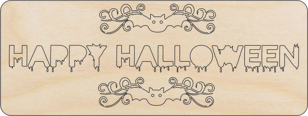 Sign Halloween - Laser Cut Out Unfinished Wood Craft Shape FAL213