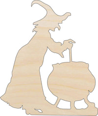 Witch Wood Craft Shape - Laser Cut Baltic Birch Unfinished DIY Wood Art Supplies FAL215 - The Wood Shape Store