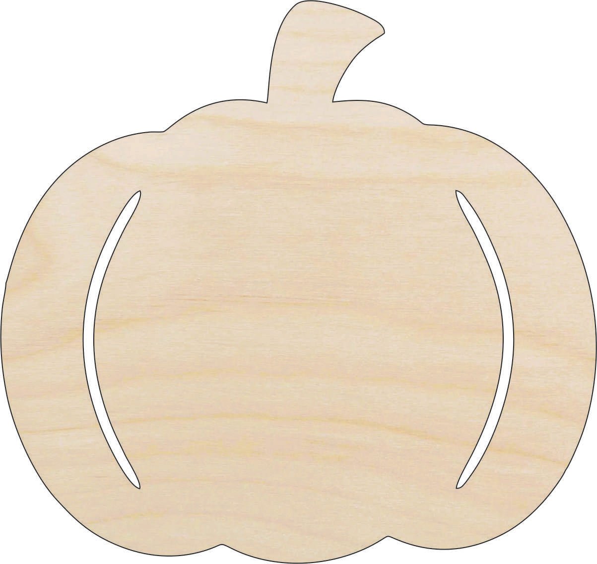 Pumpkin Wood Craft Shape - Laser Cut Baltic Birch Unfinished DIY Wood Art Supplies FAL217 - The Wood Shape Store