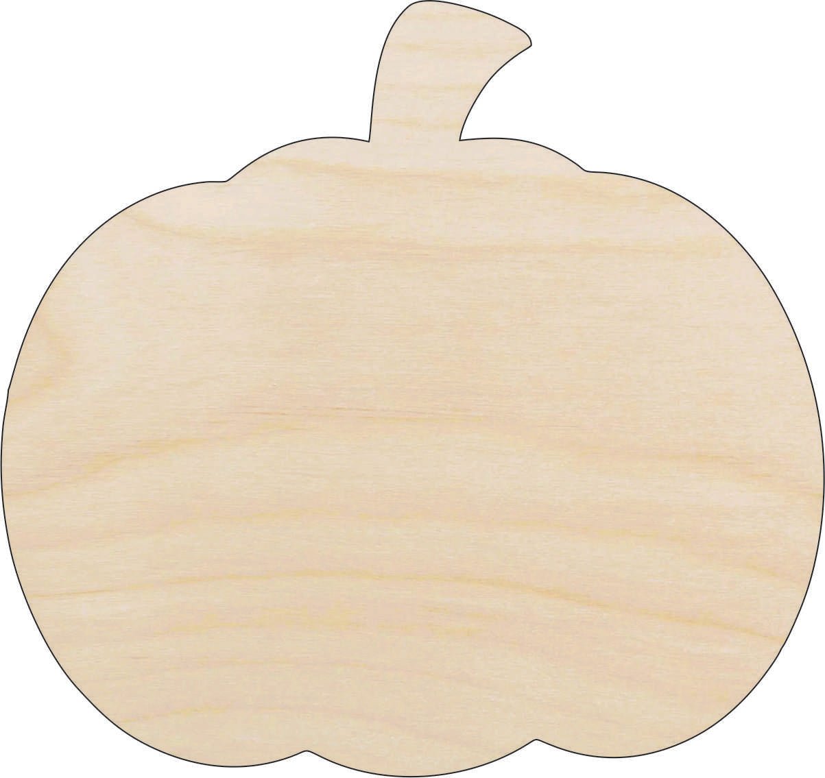 Pumpkin Wood Craft Shape - Laser Cut Baltic Birch Unfinished DIY Wood Art Supplies FAL224 - The Wood Shape Store