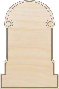 Tombstone Wood Craft Shape - Laser Cut Baltic Birch Unfinished DIY Wood Art Supplies FAL228 - The Wood Shape Store