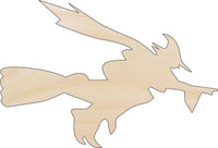 Flying Witch Wood Craft Shape - Laser Cut Baltic Birch Unfinished DIY Wood Art Supplies FAL233 - The Wood Shape Store
